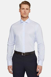 Striped Windsor Collar Shirt Slim, Light Blue, hi-res