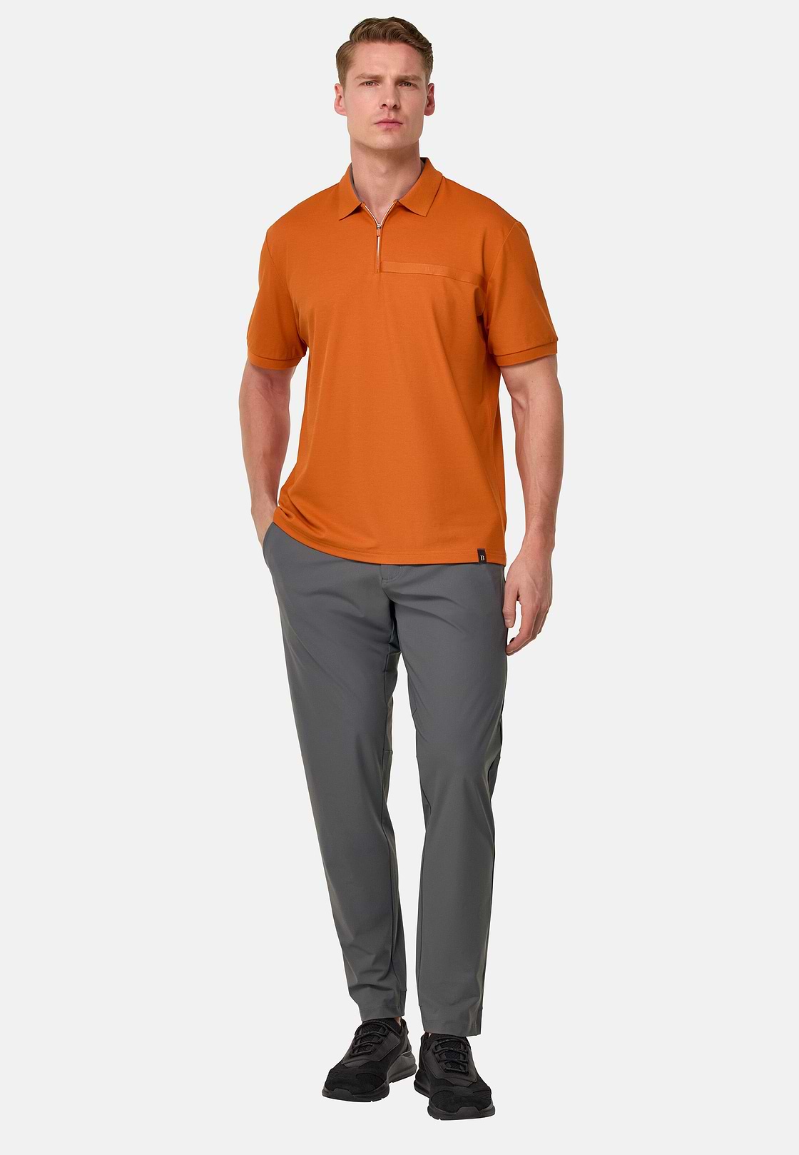 Stretch Nylon Trousers, Charcoal, hi-res