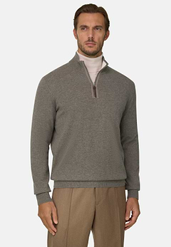 Quarter-Zip Jumper in Cashmere