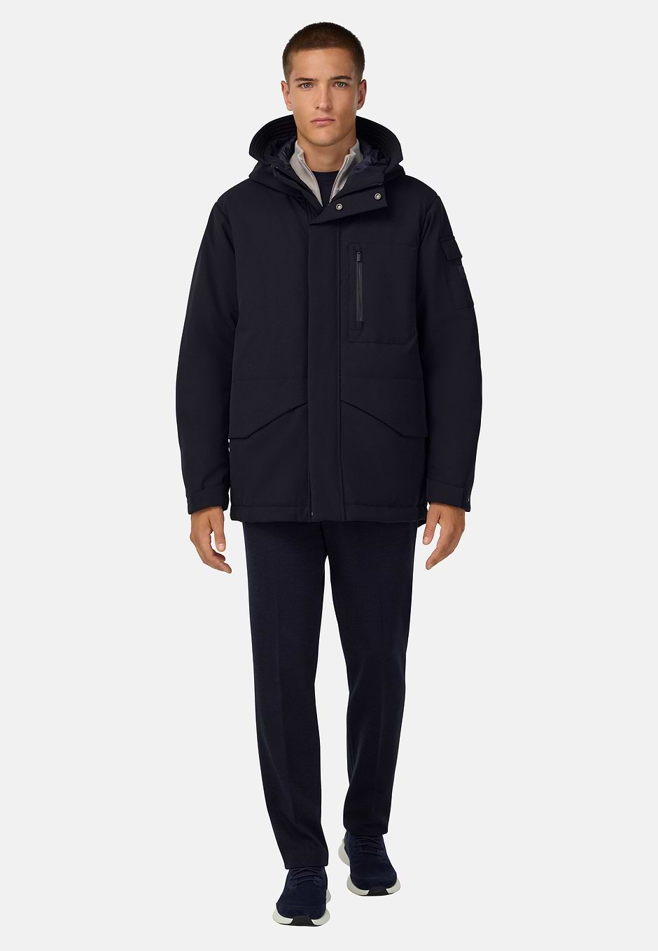Technical Fabric B Tech Parka, Navy blue, hi-res
