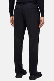 B Tech Wool Trousers, Navy blue, hi-res