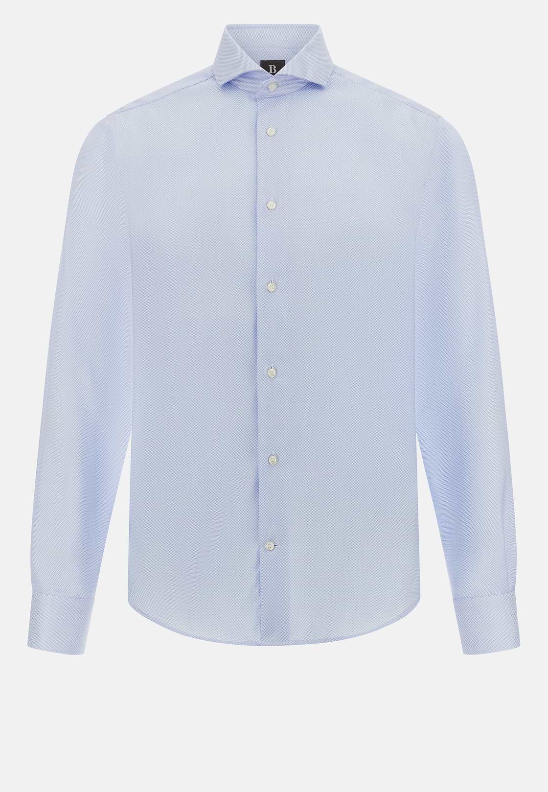 Chemise En Coton Slim Fit, Bleu clair, hi-res