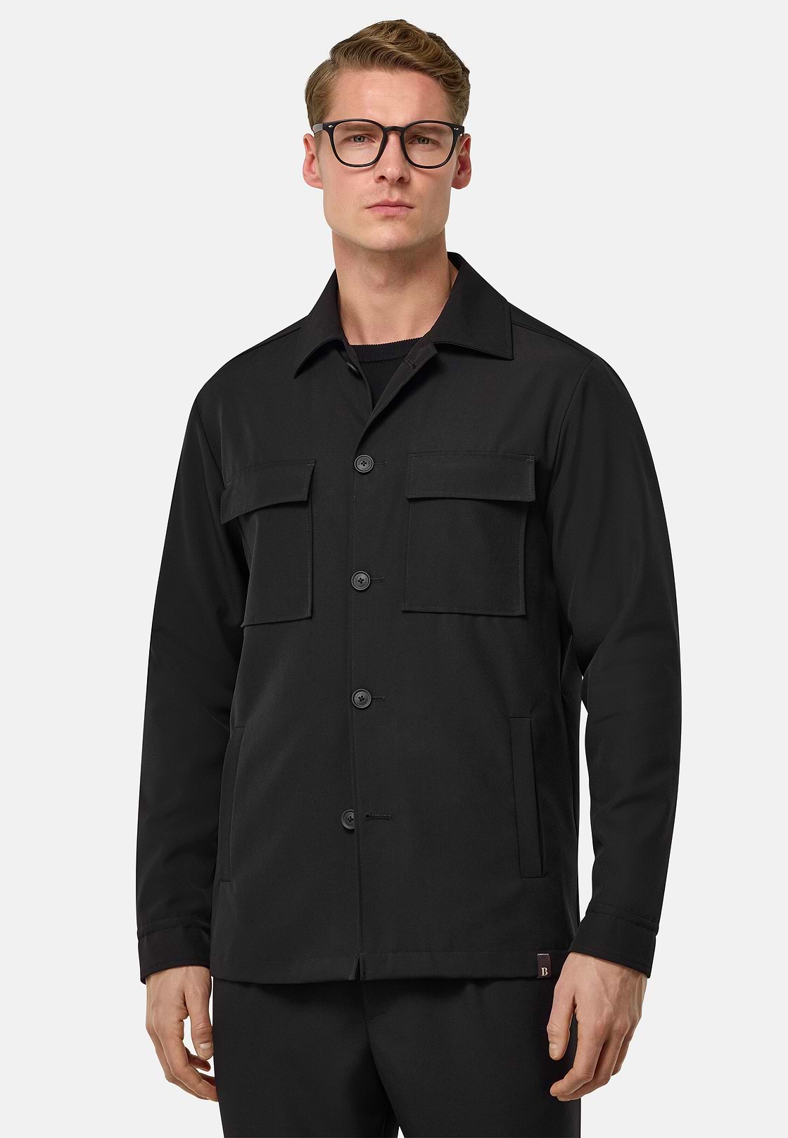Veste Chemise Link En Laine, Noir, hi-res