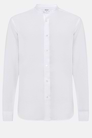 Wit regular-fit tencel linnen overhemd, White, hi-res