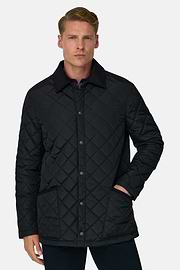 Peacoat Padded in Technical Fabric, Navy blue, thumb, 1