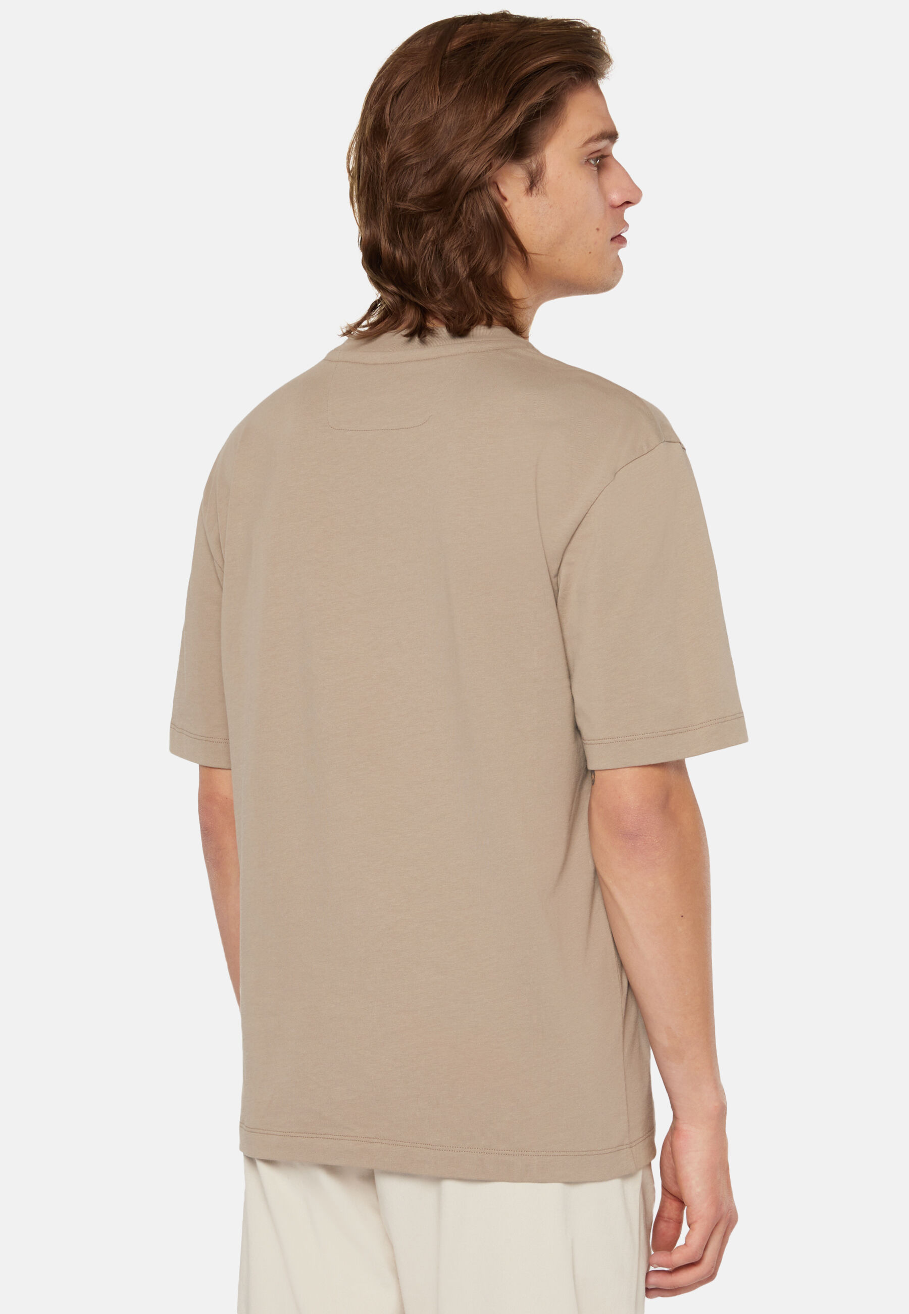 Cotton T-shirt, Taupe, hi-res