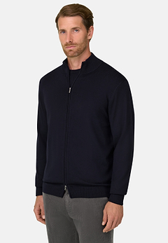 Full-Zip Jumper in Merino Wool