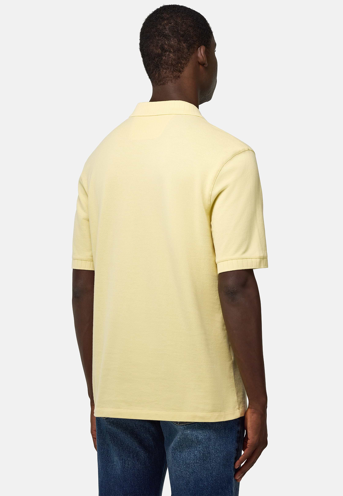 Polo En Piqué De Coton., Jaune, hi-res