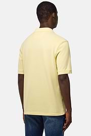 Polo En Piqué De Coton., Jaune, hi-res
