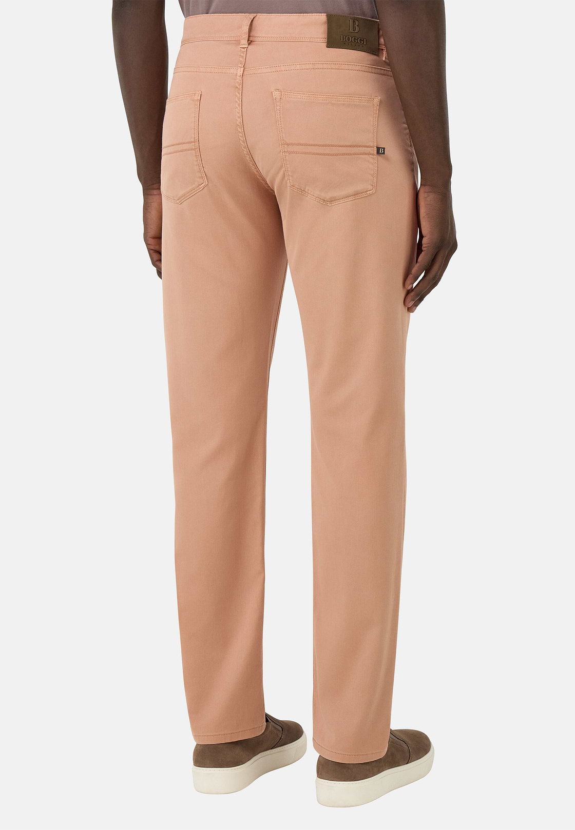 Stretch Cotton/Tencel Jeans, Rot, hi-res