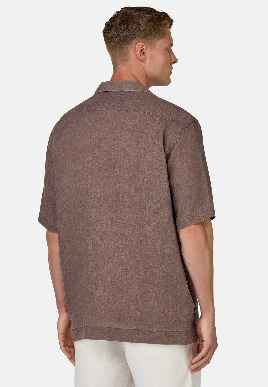 Regular Fit Linen Shirt, Taupe, hi-res