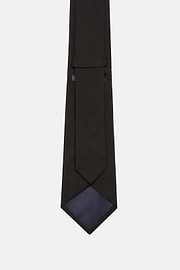 Cotton Blend Tie, Black, hi-res