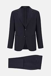 Costume En Pur Lin, bleu marine, hi-res