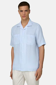Hemd Aus Leinen Regular Fit, Hellblau, thumb, 1