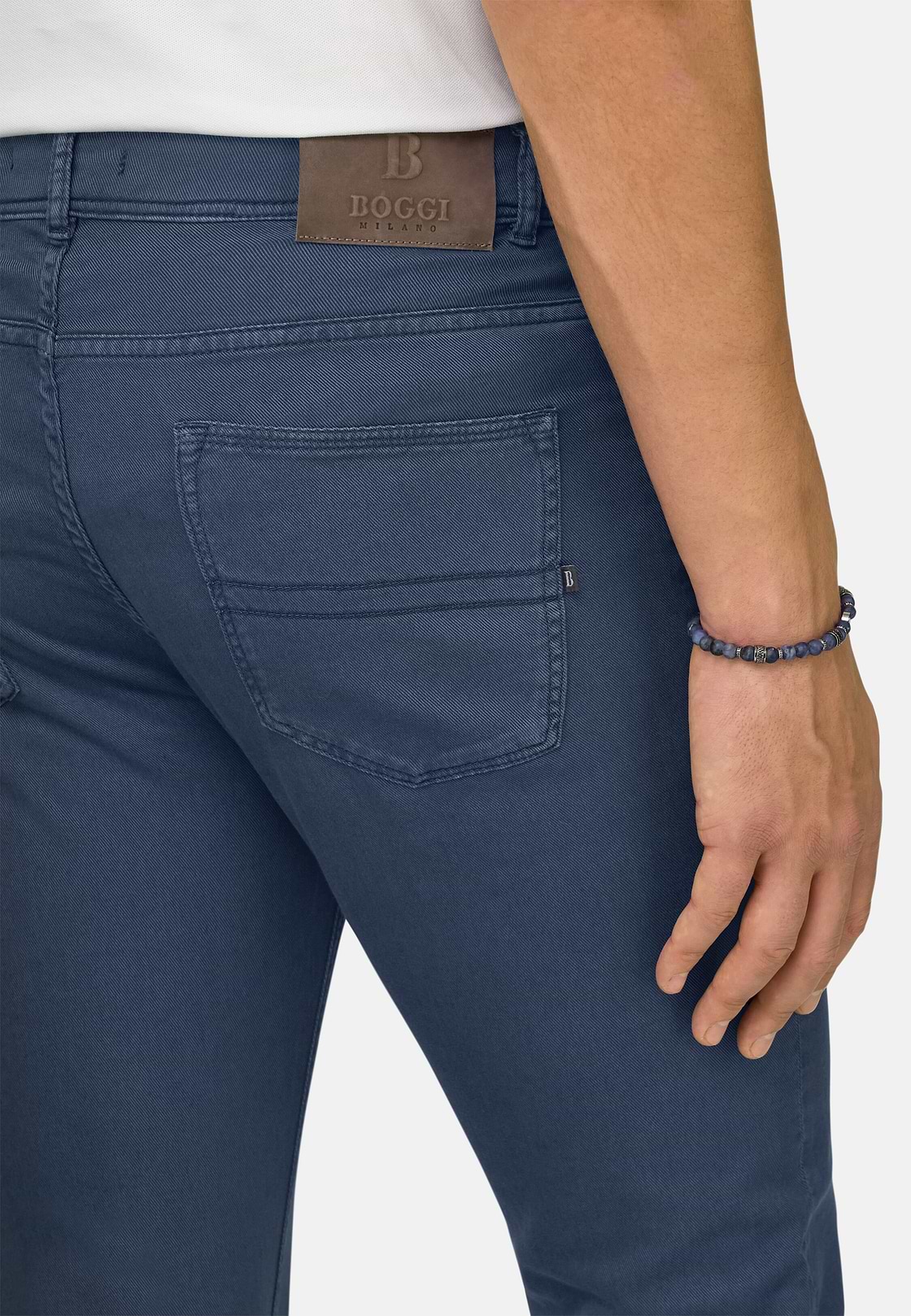 Jeans Aus Elastischem Baumwoll-Tencel, Air-blau, hi-res, 4