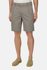 Bermudahose Aus Elastischem Tencel, Hellgrün, thumb, 1
