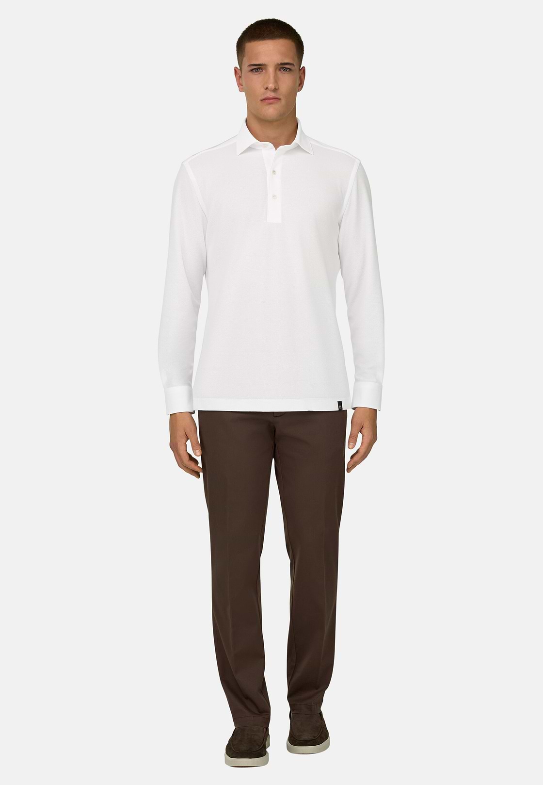 Camisa Polo de Malha Japonesa, White, hi-res, 2