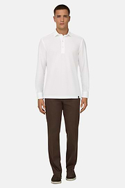 Camisa Polo de Malha Japonesa, White, thumb, 2