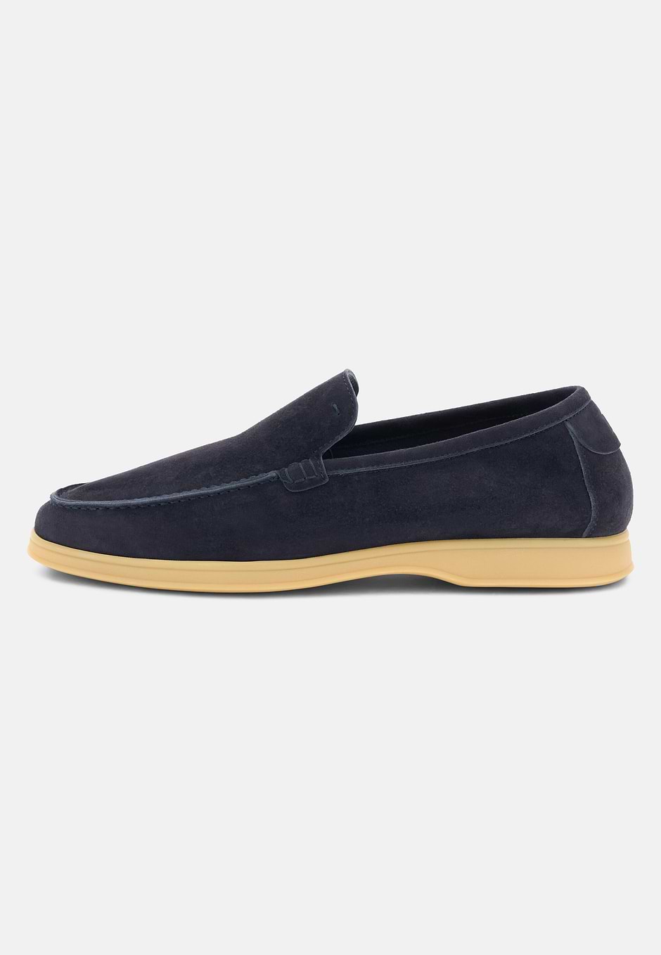 Aria Suede Leather Loafers, Navy blue, hi-res