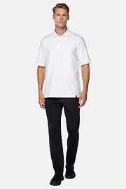 High-Performance Piqué Polo Shirt, White, hi-res