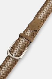 Woven Stretch Wool Blend Belt, CAML, thumb, 3