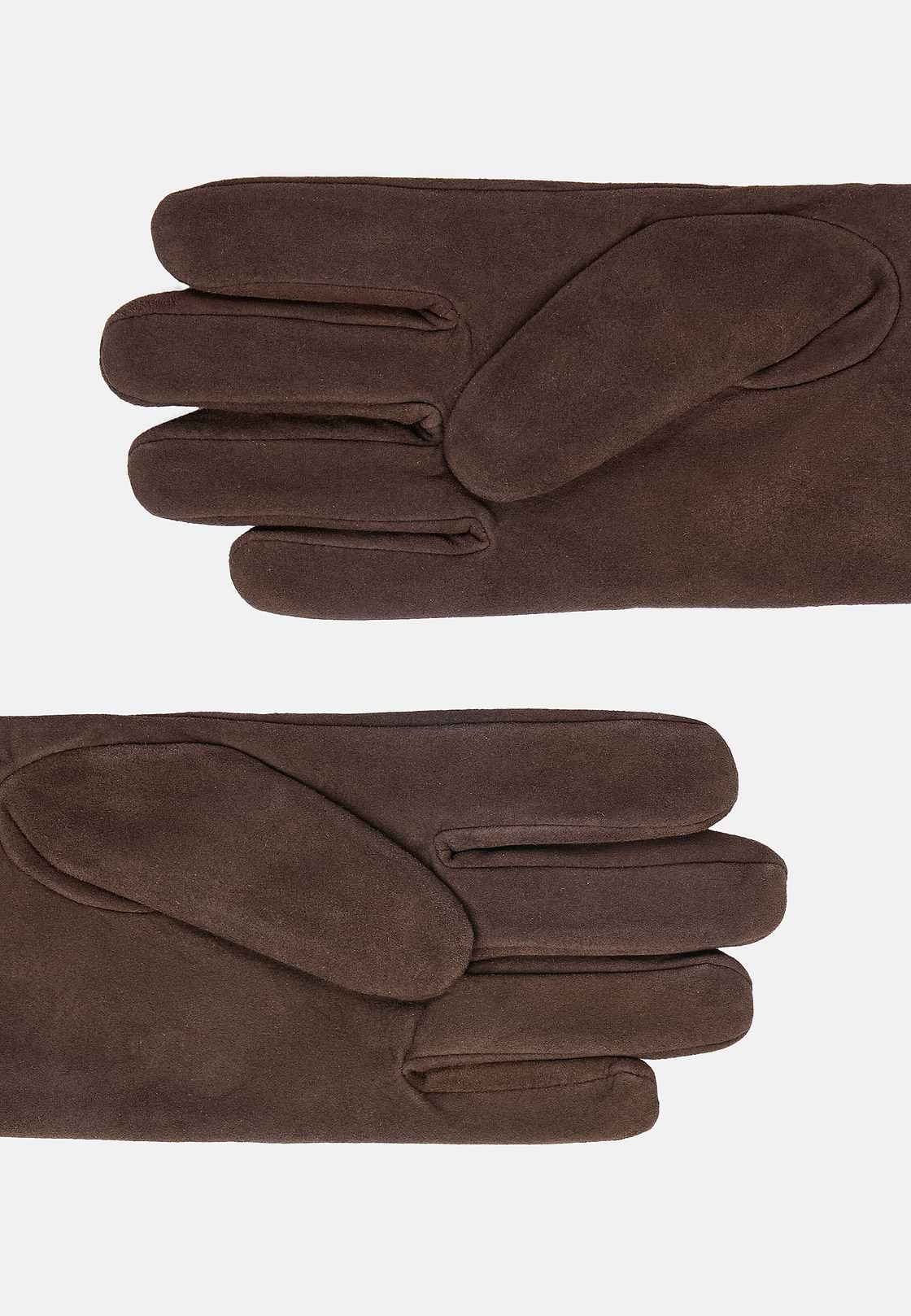 Velourslederhandschuhe, Braun, hi-res