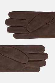 Velourslederhandschuhe, Braun, hi-res