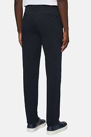 Stretch Cotton Trousers, Navy blue, hi-res