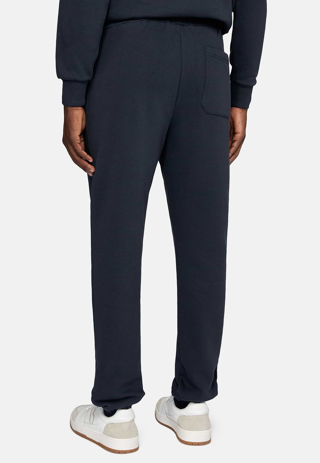 Cotton Trousers, Navy blue, hi-res