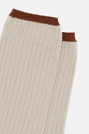 Ribbed Socks, Ice, thumb, 3