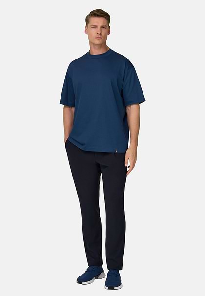 Pantaloni In Nylon Elasticizzato B Tech, Navy, hi-res