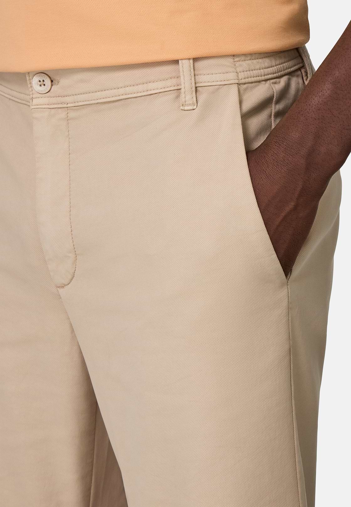 Bermudas in Stretch Cotton, Sand, hi-res