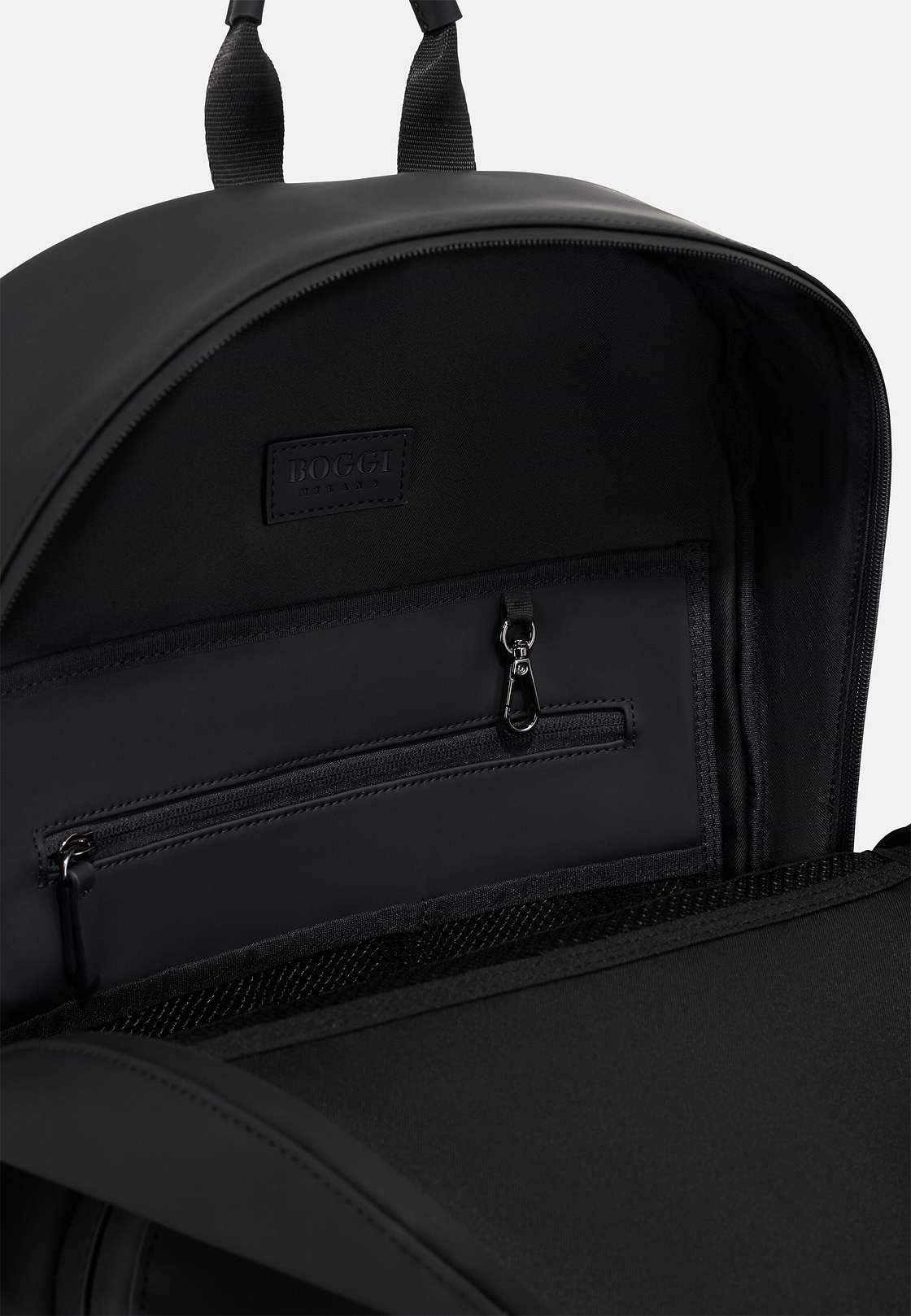 Rucksack Klein aus Technischem Gummiertem Gewebe, Schwarz, hi-res, 5