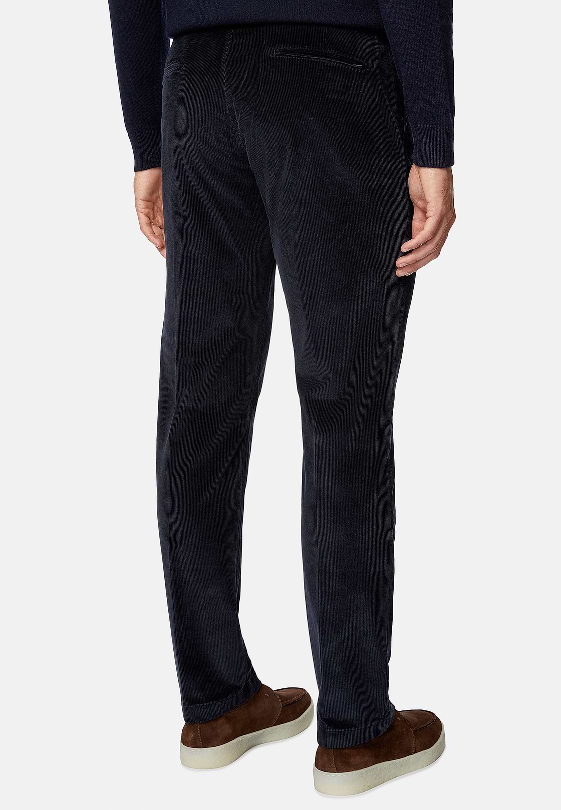 Pantalon En velours Extensible, bleu marine, hi-res