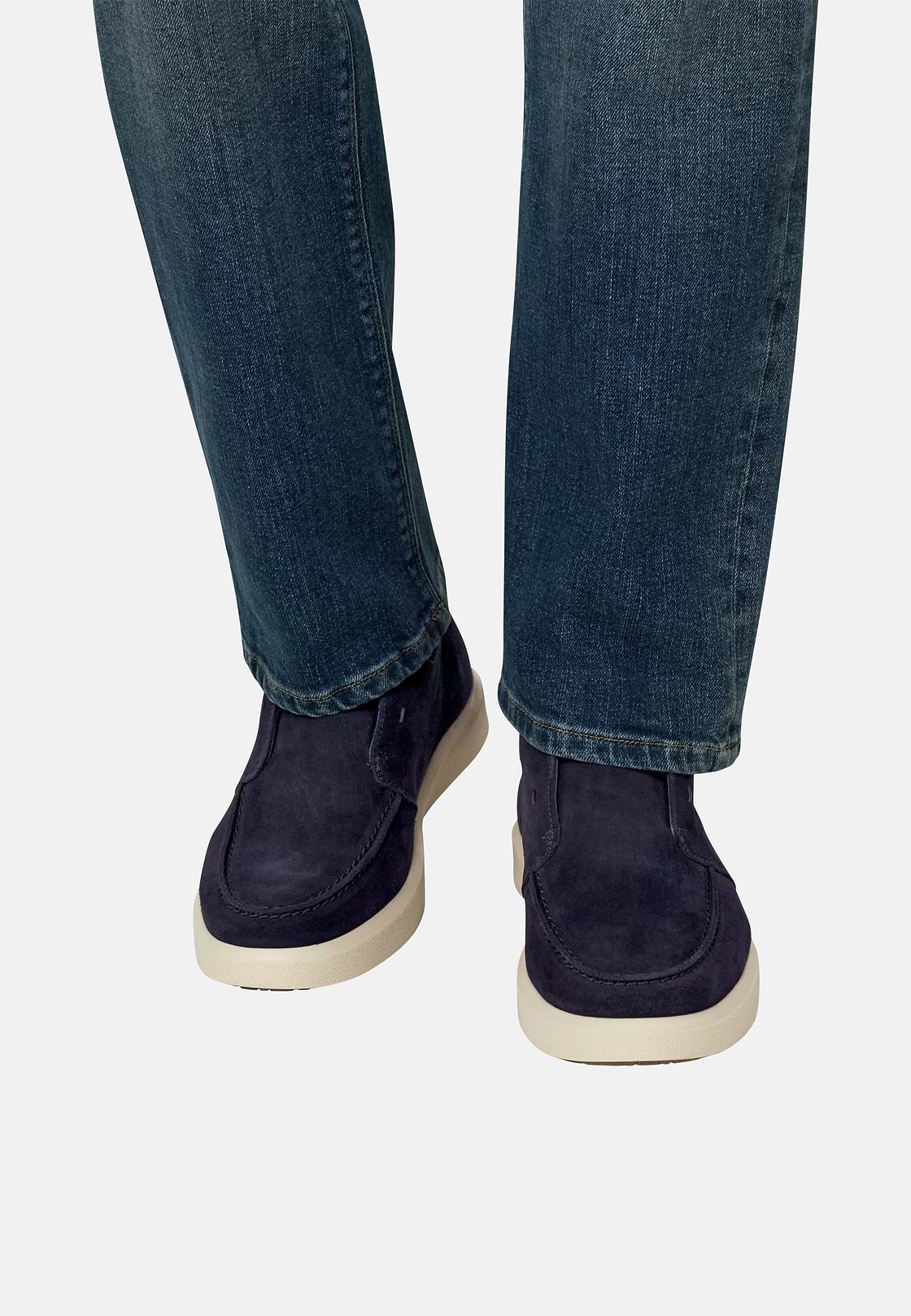 CIRRUS Suede Ankle Boots, Navy blue, hi-res, 2