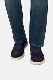 CIRRUS Suede Ankle Boots, Navy blue, thumb, 2