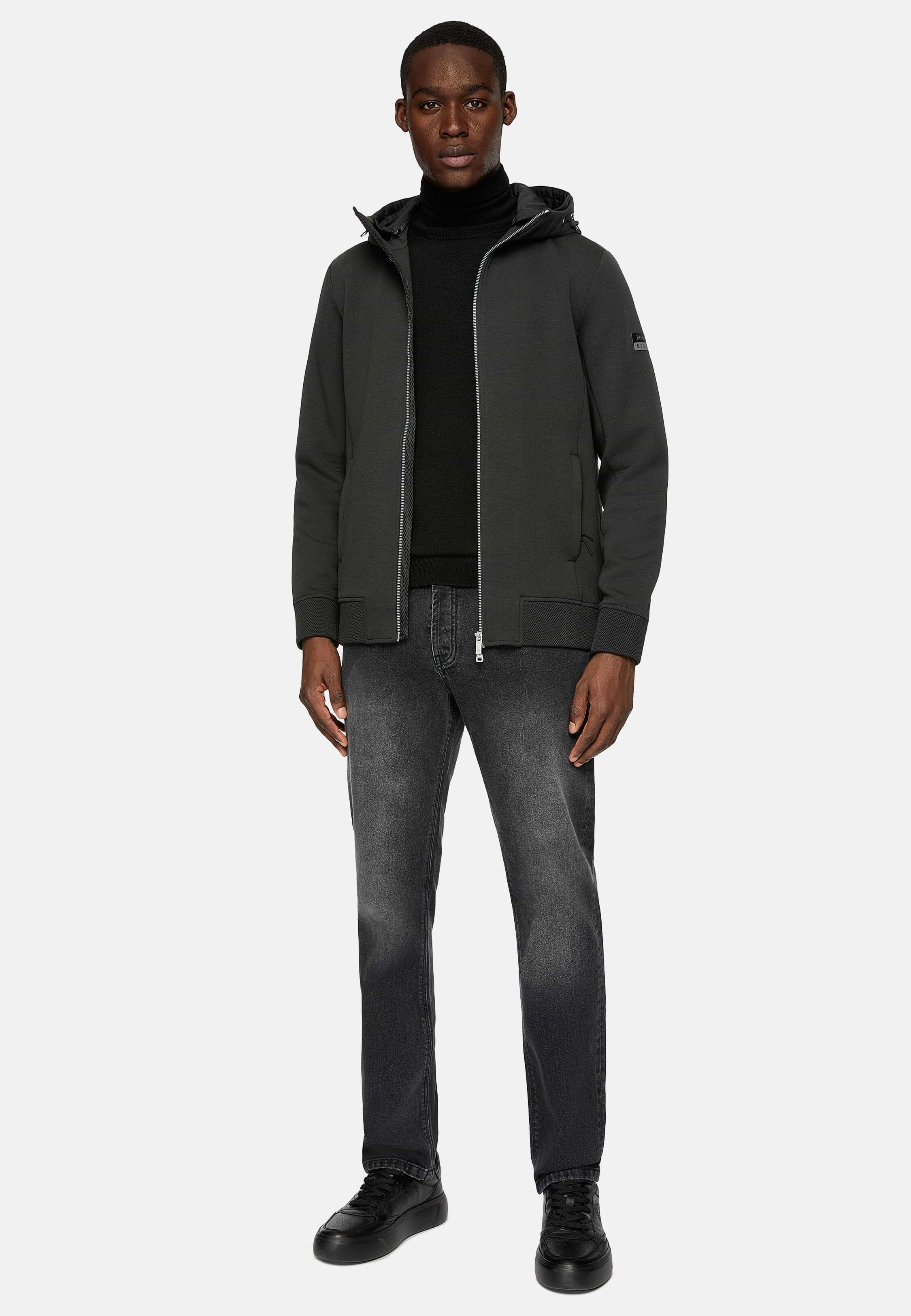 Men s Full Zip Double Hoodie In Scuba Boggi Milano