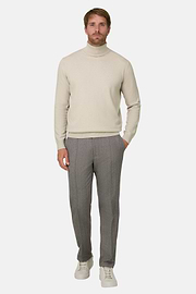 Turtleneck Jumper in Cashmere, Sand, thumb, 2
