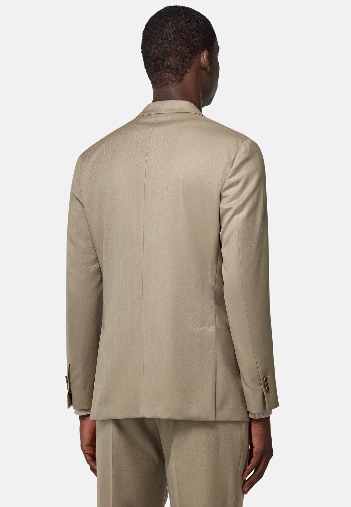 Traje Espiga De Pura Lana, Beige, hi-res