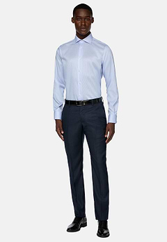 ●日本正規品● Shirt Twill Cotton Striped Fit Regular Men's | Milano Boggi トップス
