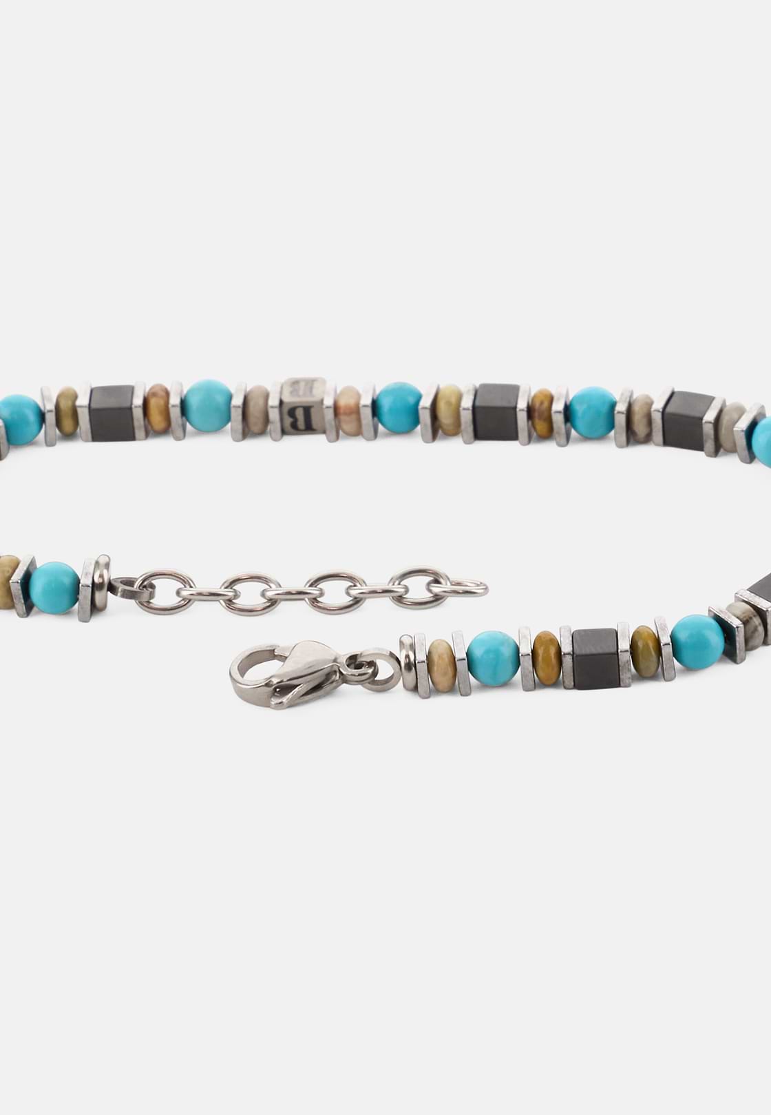 Edelstahl-Armband Mit Sodalith-Perlen, Hellblau, hi-res, 3