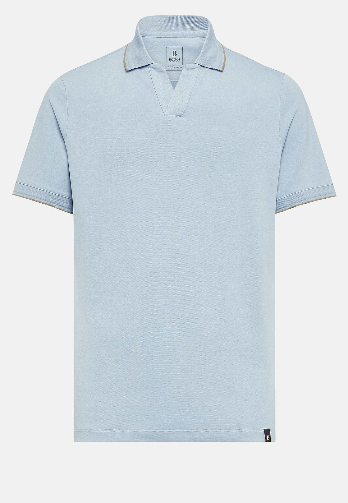 High-Performance Piqué Polo Shirt, Light Blue, hi-res