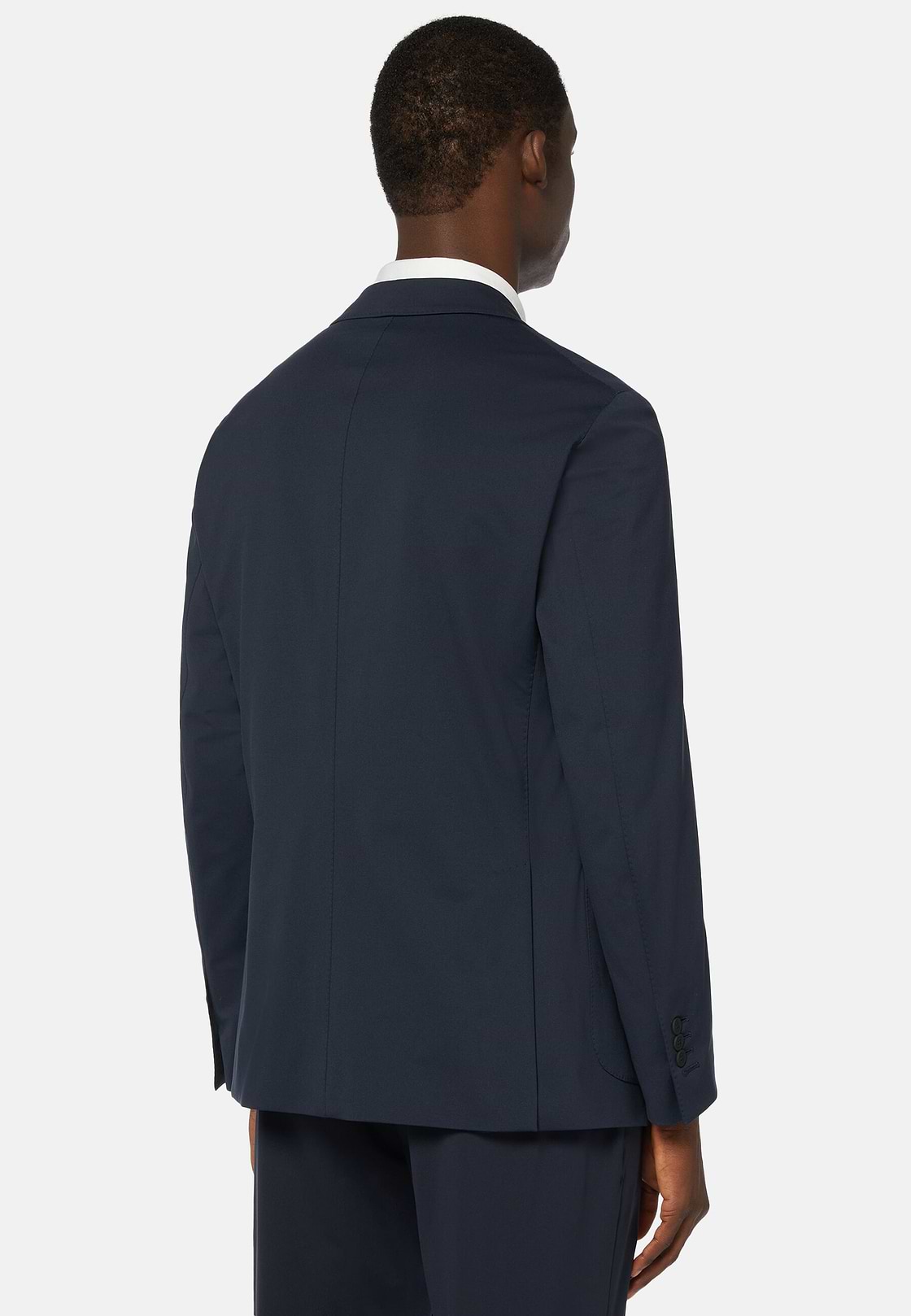 Navy Nylon Stretch B Tech Blazer, Navy blue, hi-res