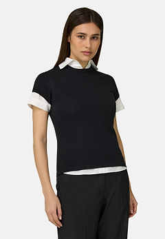 T-Shirt Aus Baumwoll-Seiden-Strick