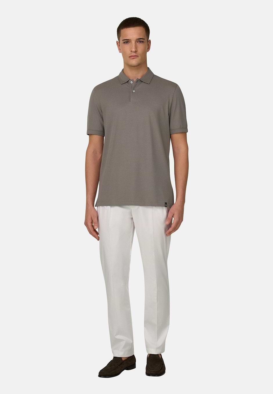 High-Performance Piqué Polo Shirt with S-Cafè® Yarn, Mud, hi-res