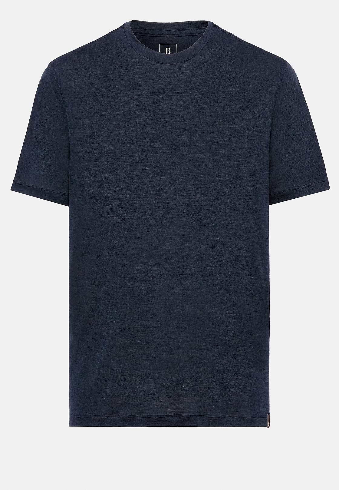 T-shirt com mistura de lã Tencel, Navy blue, hi-res