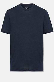 Tencel Wolmix T-shirt, Navy blue, hi-res