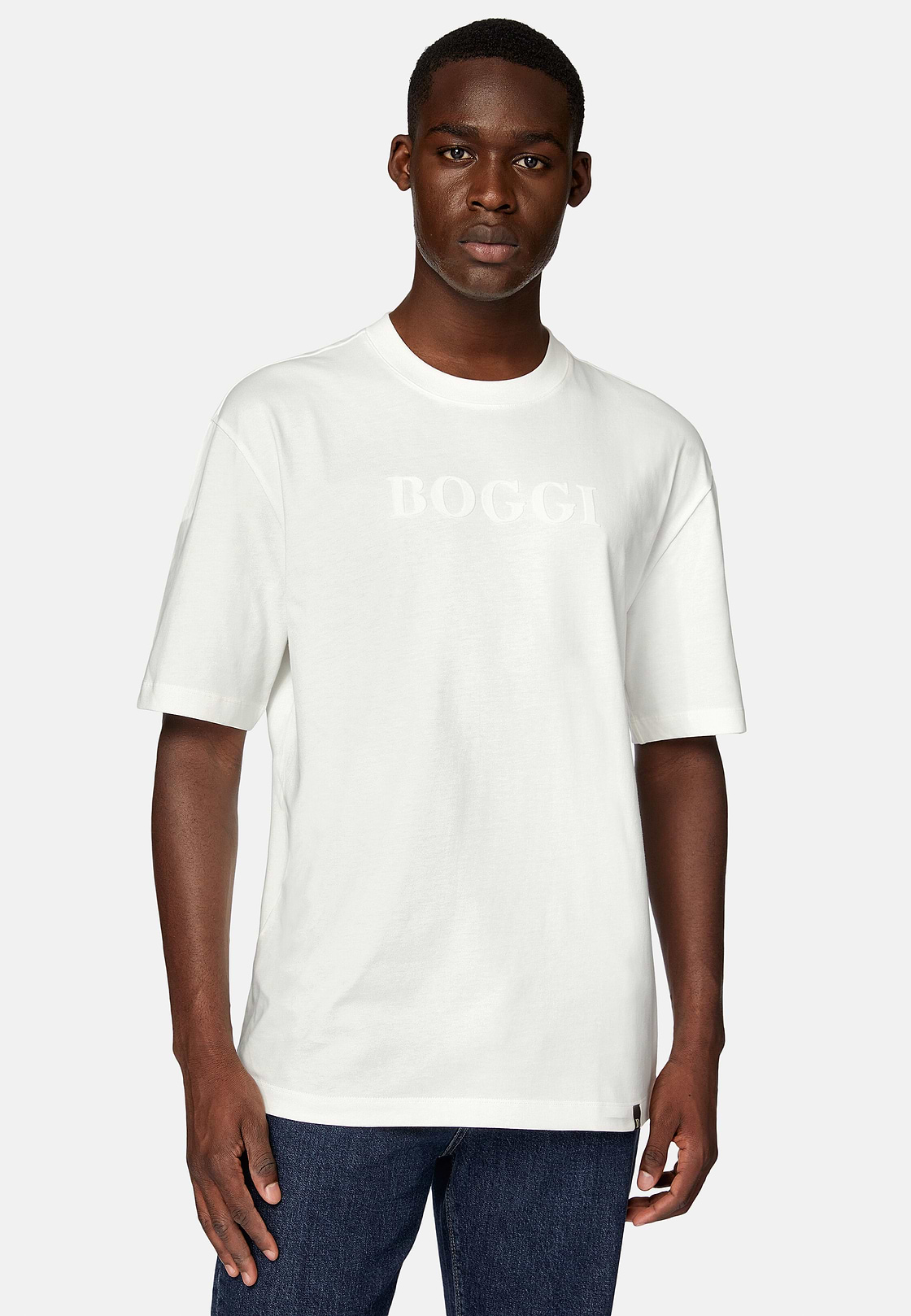 Camiseta de algodón, Blanco, hi-res