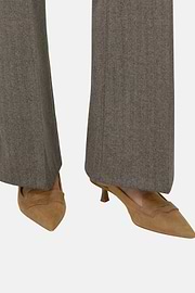 Slingback Schoenen van Leer, Brown, thumb, 2