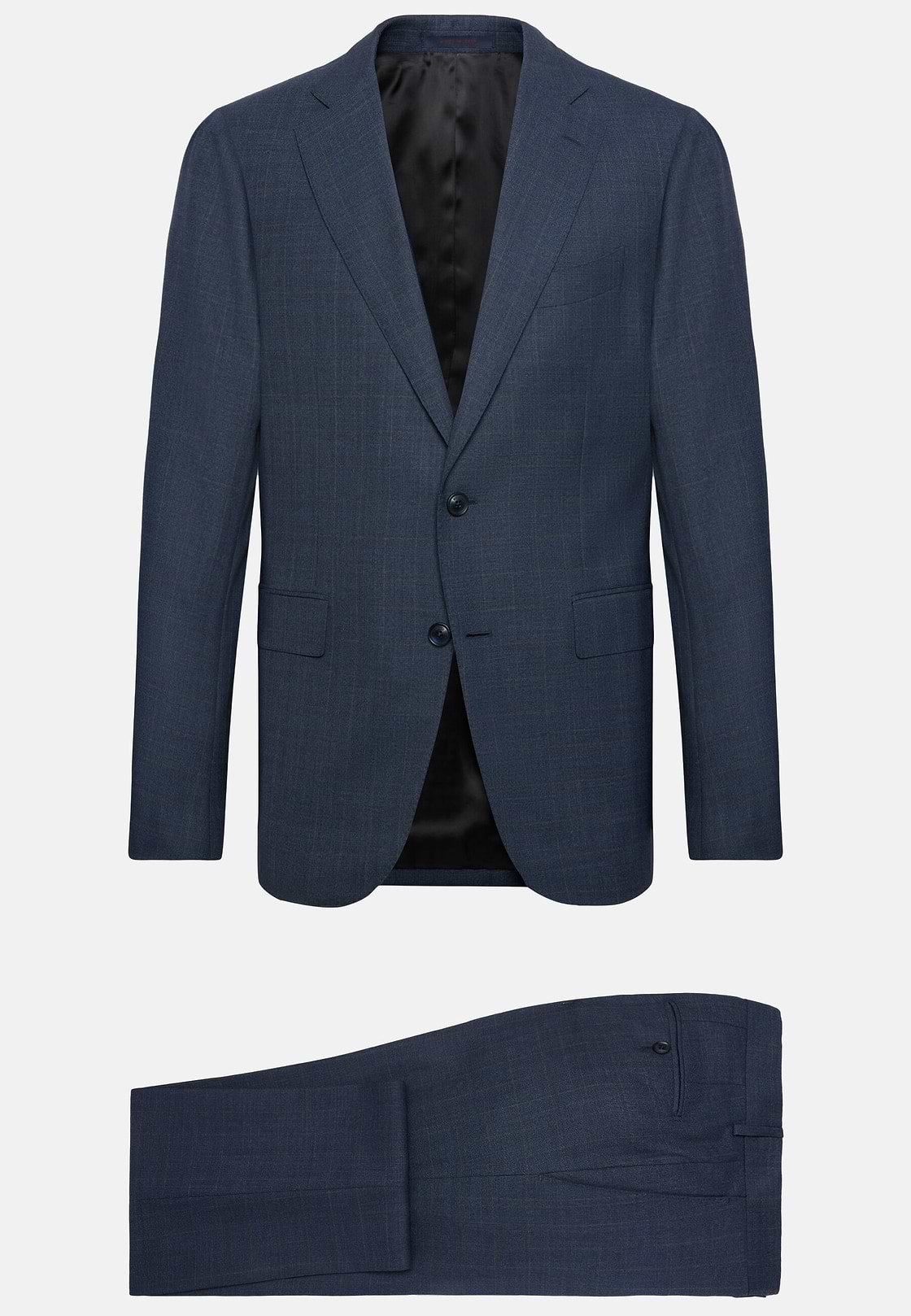 Blue Prince of Wales Check Suit In Super 130 Wool, Blue, hi-res